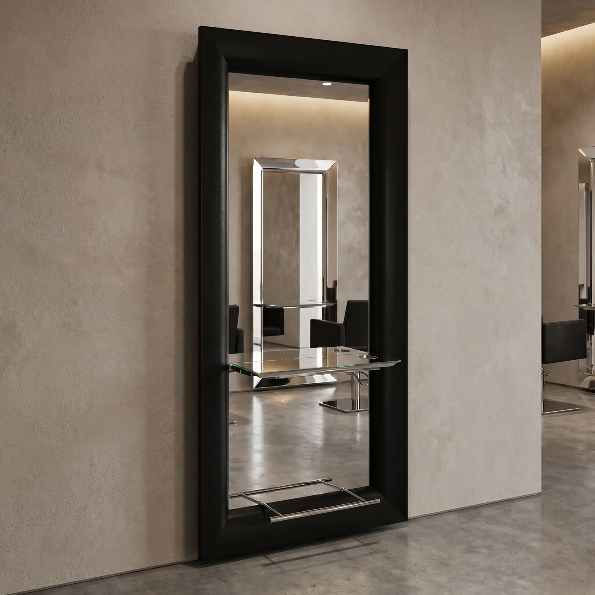 Зеркало настенное TREVI Plus Black